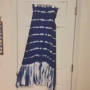 Maxi skirt dipped striped NWT